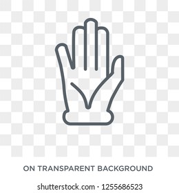 Five Fingers icon. Trendy flat vector Five Fingers icon on transparent background from Hands and guestures collection. High quality filled Five Fingers symbol use for web and mobile