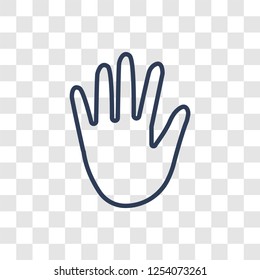 Five Fingers icon. Trendy linear Five Fingers logo concept on transparent background from Hands collection