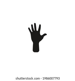 five fingers icon vector on a white background