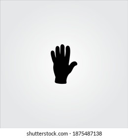 
Five fingers isolated on white background.