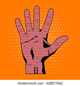 five fingers pop art