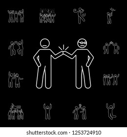 five fists icon. Detailed set of people celebration icons. Premium graphic design. One of the collection icons for websites, web design, mobile app