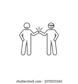 five fists icon. Element of people celebrating for mobile concept and web apps. Thin line icon for website design and development app development. Premium icon on white background