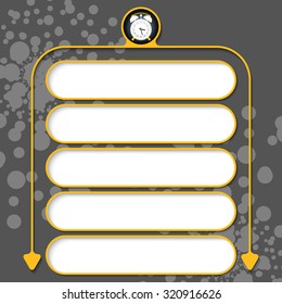 Five frames for your text and alarm clock