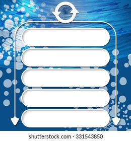 Five frames for your text and circular arrows