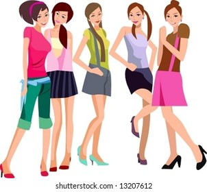 five girls