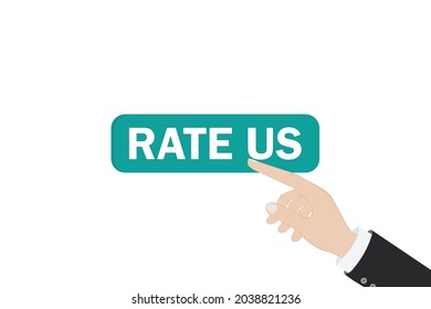 Five gold star rating. Satisfaction Rating and Leaving Positive Review. Online feedback reputation quality customer review. Rate us. Vector illustration.