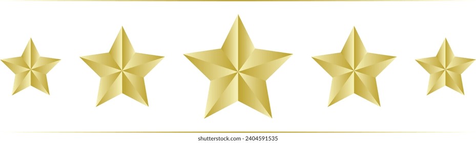 Five gold stars for excellent customer service or product review