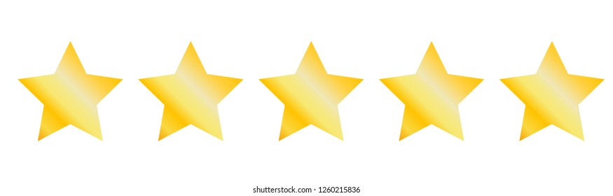 Five gold stars.Vector illustration. Flat design for business financial marketing banking advertising web concept cartoon illustration.