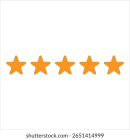 Five Golden Stars Customer Review Rating