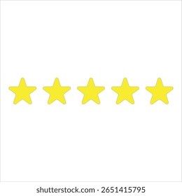 Five Golden Stars Customer Review Rating