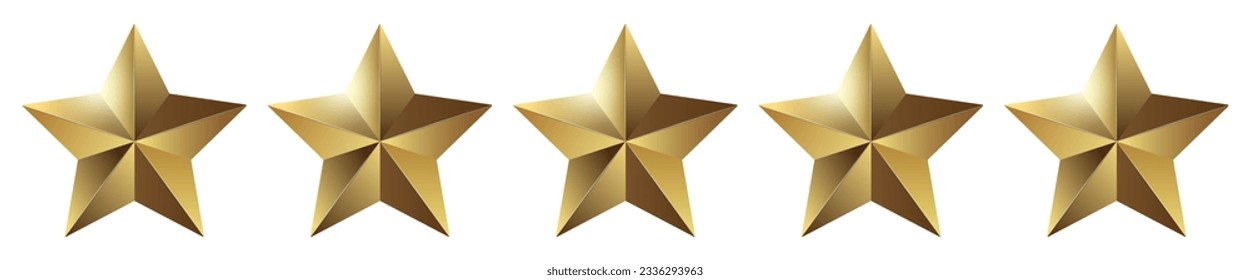 Five golden stars from customers rating sign, customer reviews sign, rating service, good client satisfaction, user experience best customer feedback concept – stock vector