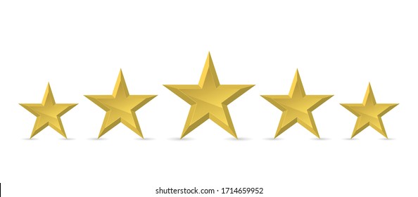 Five golden stars. Hotel quality rating, Luxury quality