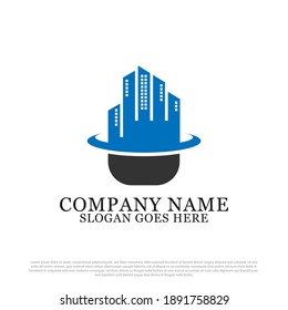 Vector de diseño de logotipo de apartamentos de cinco manos, mejor para la propiedad y la plantilla de logotipo de construcción