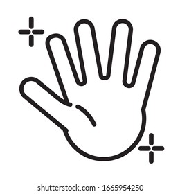 Vektorillustration-Design mit 5 Hand-Signallinien