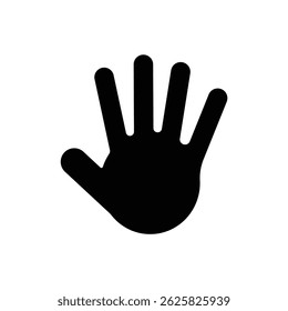 five hand silhouette icons vector design