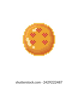 Five hearts ball, pixel art object