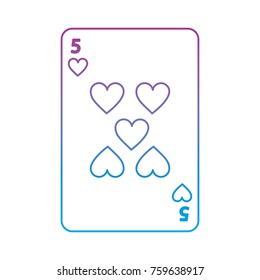 five of hearts french playing cards related icon image 