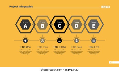 Five Hexagons Diagram Slide Template