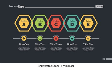 Five Hexagons Diagram Slide Template