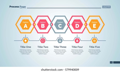 Five Hexagons Diagram Slide Template