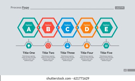 Five Hexagons Diagram Slide Template