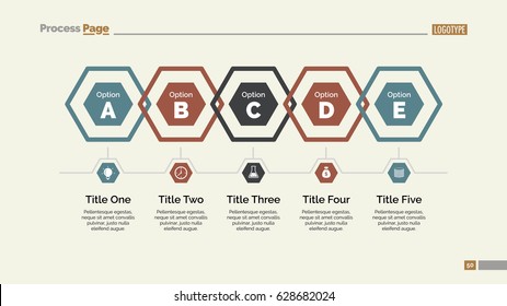 Five Hexagons Diagram Slide Template