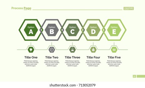 Five Hexagons Diagram Slide Template