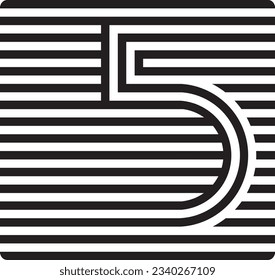 Five hidden in white and black stripes.