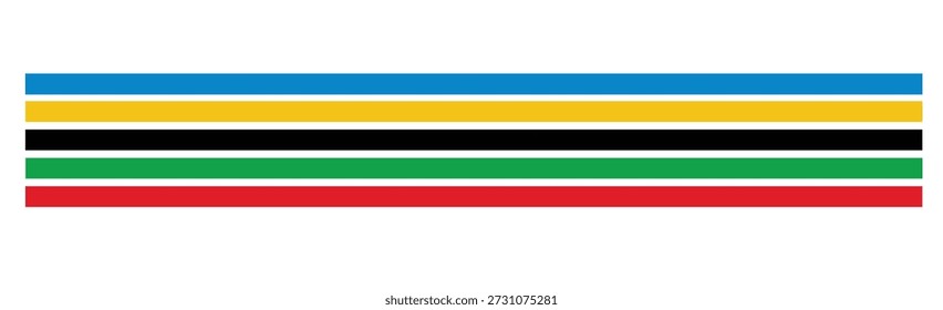 Five horizontal stripes with distinct colors.