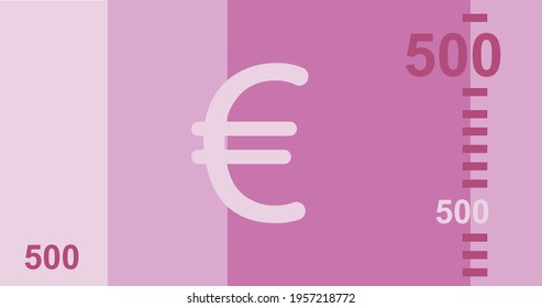 Five Hundred Euro Vector Illustration