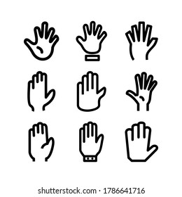 cinco iconos o logotipo símbolo de signo aislado ilustración vectorial - Colección de iconos vectoriales de estilo negro de alta calidad
