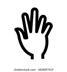 fünf Symbol oder Logo einzeln auf Zeichen, Vektorgrafik - hochwertige Vektorsymbole in schwarzem Stil

