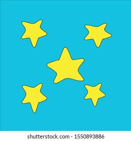 five icon  logo Star Symbol background