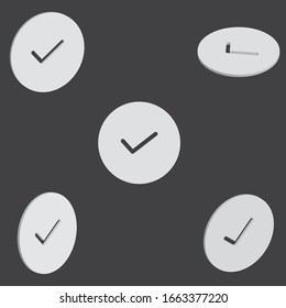 five icon set 3d isometrical
