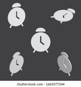 five icon set 3d isometrical