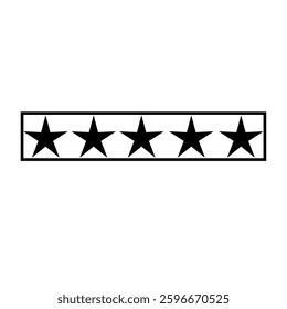 Five identical stars frames that mean wanted