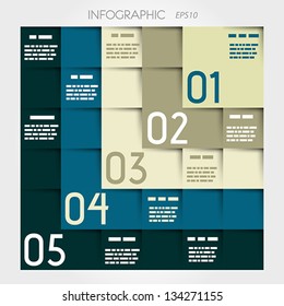 five L options square infographic. infographic concept.