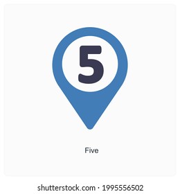 Five Lane Highway Icon Concept