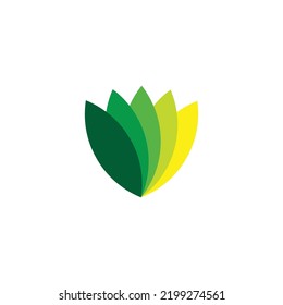 Five leaves, shaped flower geometric symbol simple logo vector