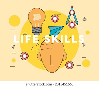 Five Life Skills Set Icons