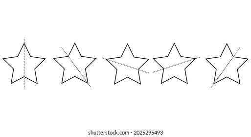 five lines of symmetry of star