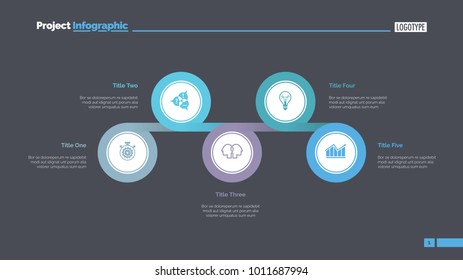 Five Linked Circles Slide Template