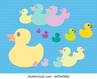 Five Little Ducks Illustration