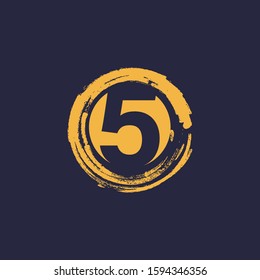 five logo. 5 logo design. icon design template elements.
