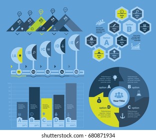 Five Management Charts Templates Set