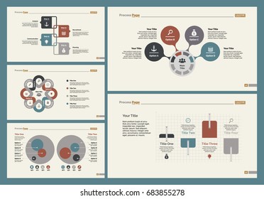 Five Management Slide Templates Set