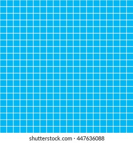 Five millimeters square white grid on blue, blueprint pattern