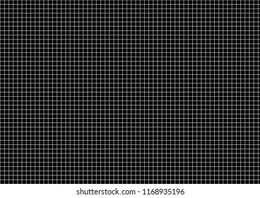 Five millimeters white grid on a4 size horizontal sheet
