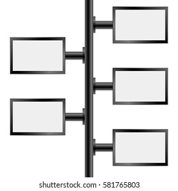 Five Mock up empty bilboard vector illustration eps 10